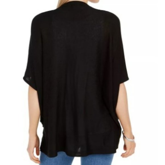 Save The Ocean Recycled front Knit Twist Poncho 98% recycled Black New ONE SIZE - Picture 3 of 5